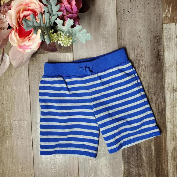 okie dokie boys' size 12-18m blue and gray striped casual shorts EUC - Picture 2 of 6